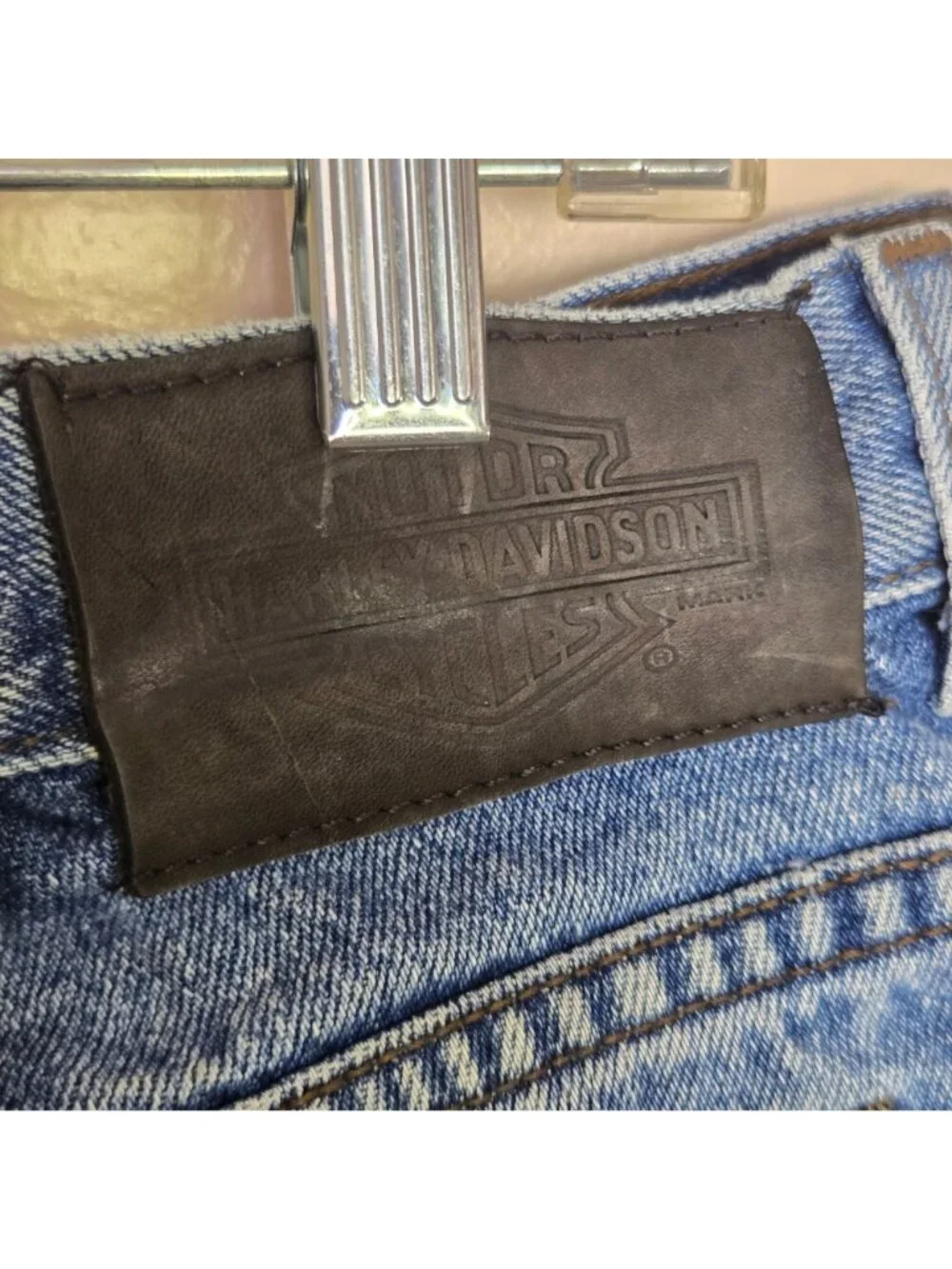 Harley Davidson Stonewashed Denim Jeans Classic Style 99100 Heavyweight Protect